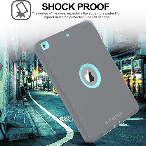 [D-FENCE Case] Tough & Rugged Smart Case For Apple iPad 10.2" 9th, 8th, 7th Generation