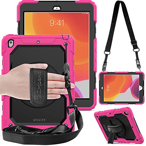 [UTILITY Case] Full Body Shockproof Case with Stand, Hand & Shoulder Strap for Apple iPad 10.2" 2021 - 2019 [9th/8th/7th Generation]