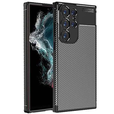 [CarbonFlex Case] Premium Shockproof Soft Slim Cover with Carbon Fibre Effect For Samsung  Galaxy S23 Ultra