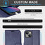 [Leather Wallet Case] Genuine Leather [RFID Blocking] Magnetic Flip Case with Card & Slots and Stand For iPhone 14 Plus