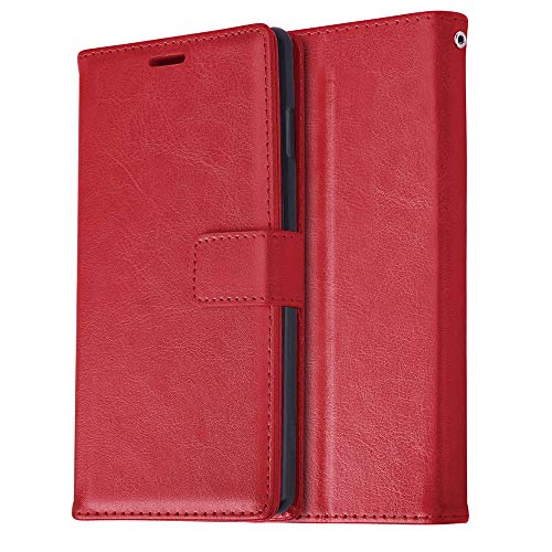 [Wallet Case] Protective Cover with Cash & Card Holder, Stand and Wrist Strap For Apple iPhone XS Max