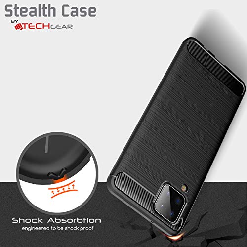 [Stealth Case] Samsung Galaxy A12 Soft Protective Slim Cover with Carbon Fibre Detailing