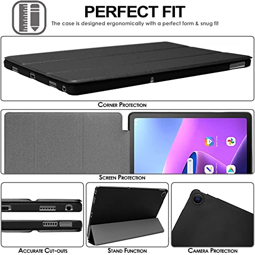 [Smart Case] Slim Stand Cover with Auto Sleep/Wake for Lenovo Tab M10 Plus 3rd Gen 2022 (10.6") TB125 / TB128