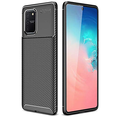 [CarbonFlex Case] Premium Shockproof Soft Slim Cover with Carbon Fibre Effect For Samsung  Galaxy S10 Lite