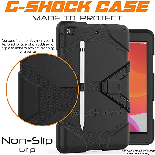 [G-SHOCK Case] Heavy Duty Long Survival Screen Protector Case for iPad 10.2" 2021, 2020, 2019 [9th/8th/7th Generation]