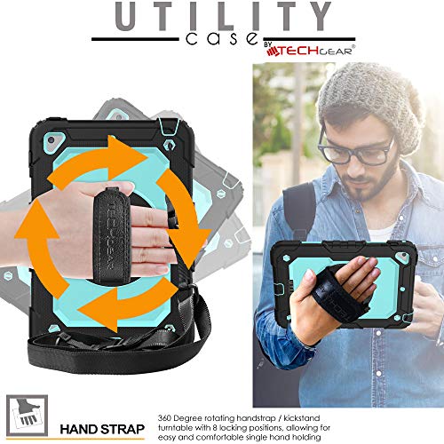 [UTILITY Case] Full Body Shockproof Case with Stand, Hand & Shoulder Strap for Apple iPad Mini 5 / iPad Mini 4