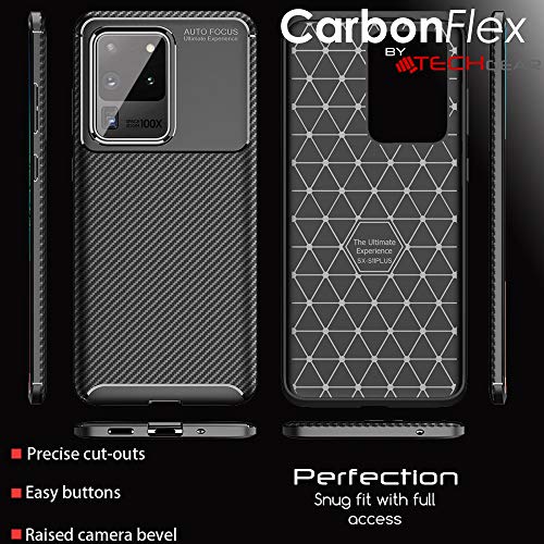 [CarbonFlex Case] Premium Shockproof Soft Slim Cover with Carbon Fibre Effect For Samsung  Galaxy S20 Ultra