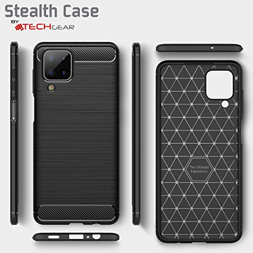 [Stealth Case] Samsung Galaxy A12 Soft Protective Slim Cover with Carbon Fibre Detailing