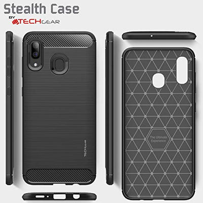 [Stealth Case] Samsung Galaxy A40 Soft Protective Slim Cover with Carbon Fibre Detailing