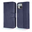[Leather Wallet Case] Genuine Leather [RFID Blocking] Magnetic Flip Case with Card & Slots and Stand For iPhone 14 Plus