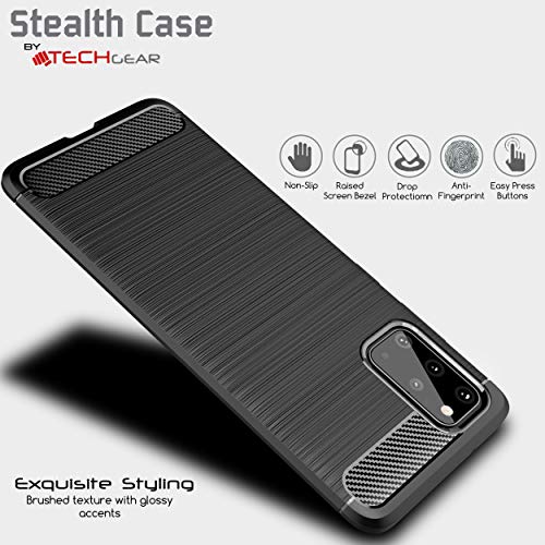[Stealth Case] Samsung Galaxy S20 Plus Soft Protective Slim Cover with Carbon Fibre Detailing