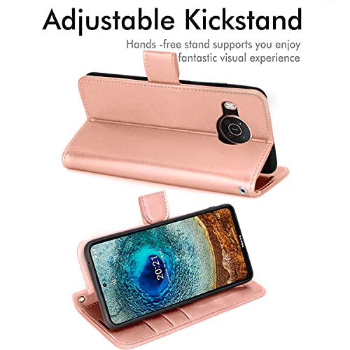 [Wallet Case] Protective Cover with Cash & Card Holder, Stand and Wrist Strap For Nokia X10 / X20
