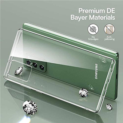 [AirFlex Case] Crystal Clear Slim & Light, Protective,  Soft Gel Cover for Samsung Galaxy Note 20