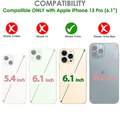 [Fusion HD Case] Shockproof Fused Gel Bumper & Hard Back Slim Clear Cover for iPhone 13