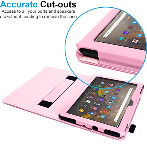 [Folio Case] Smart Cover Stand with Auto Sleep/Wake & Hand Strap For Amazon Fire HD 10" / HD 10" Plus (2021/11th Generation)
