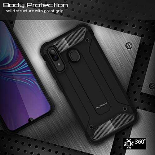 [Tough Armoured Case] ShockProof Dual-Layer Protective Heavy Duty Cover for Samsung Galaxy A20e