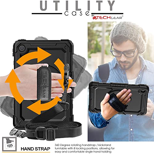 [UTILITY Case] Full Body Shockproof Case with Stand, Hand & Shoulder Strap for Lenovo Tab M10 Plus 3rd Gen 2022 (10.6") TB125 / TB128