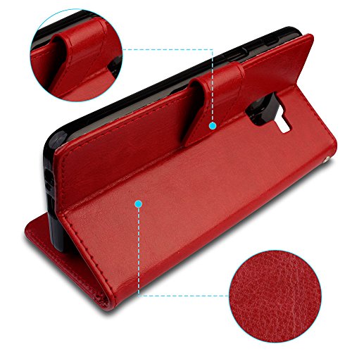 [Wallet Case] Protective Cover with Cash & Card Holder, Stand and Wrist Strap For Samsung Galaxy S9 Plus
