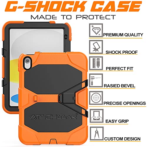 [G-SHOCK Case] Heavy Duty Long Survival Screen Protector Case for Apple iPad 11th & 10th Generation, iPad 2025 / 2022