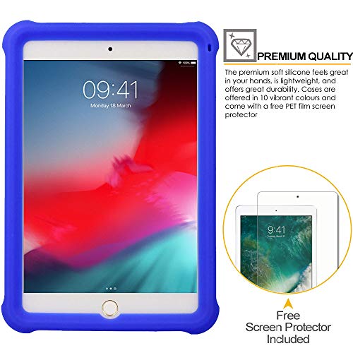 [Bumper Case] Shockproof Soft Easy Grip Case for Apple iPad Mini 5 2019, iPad Mini 4