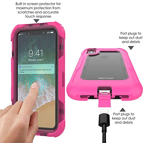 [Contender Case] iPhone XS Max Heavy Duty Case with Built-in Screen Protector, 360 [Full Body] Protective Cover with Kick Stand