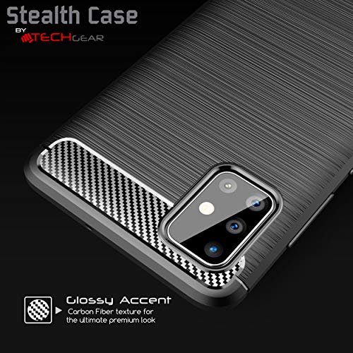 [Stealth Case] Samsung Galaxy A71 Soft Protective Slim Cover with Carbon Fibre Detailing