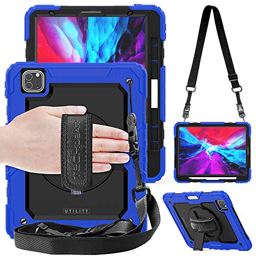 [UTILITY Case] Full Body Shockproof Case with Stand, Hand & Shoulder Strap for Apple iPad Pro 11" 2022 & 2021 [4th & 3rd Generations]