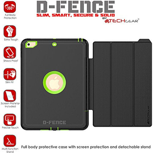 [D-FENCE Case] Tough & Rugged Smart Case For Apple iPad 9.7" (2018 / 2017)