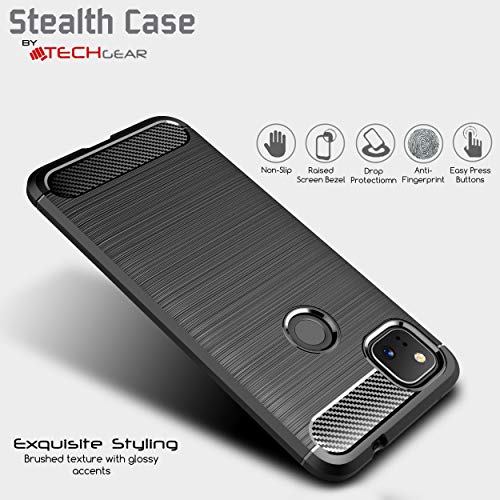 [Stealth Case] Google Pixel 4a Soft Protective Slim Cover with Carbon Fibre Detailing