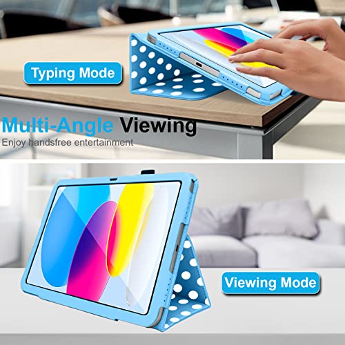 [Folio Case] Smart Cover Stand with Auto Sleep/Wake & Hand Strap For Apple iPad 11th & 10th Generation, iPad 2025 / 2022