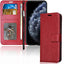 [Wallet Case] Protective Cover with Cash & Card Holder, Stand and Wrist Strap For Apple iPhone 11 Pro Max