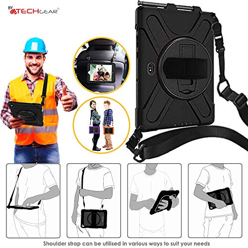 [X-Case] Rugged Armour Case with Stand, Hand & Shoulder Strap for Samsung Galaxy Tab Active 4 Pro / Active Pro 10.1" (SM-T540 T630 T637)