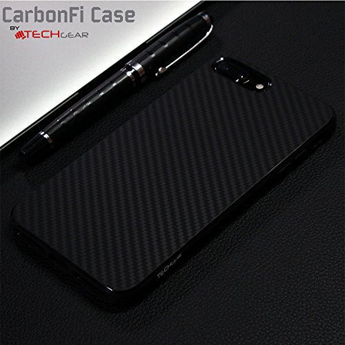 [CarbonFi Case] Flexible Shockproof  Slim Fit Case Cover with Carbon Fibre Detailing for iPhone 8 Plus / 7 Plus