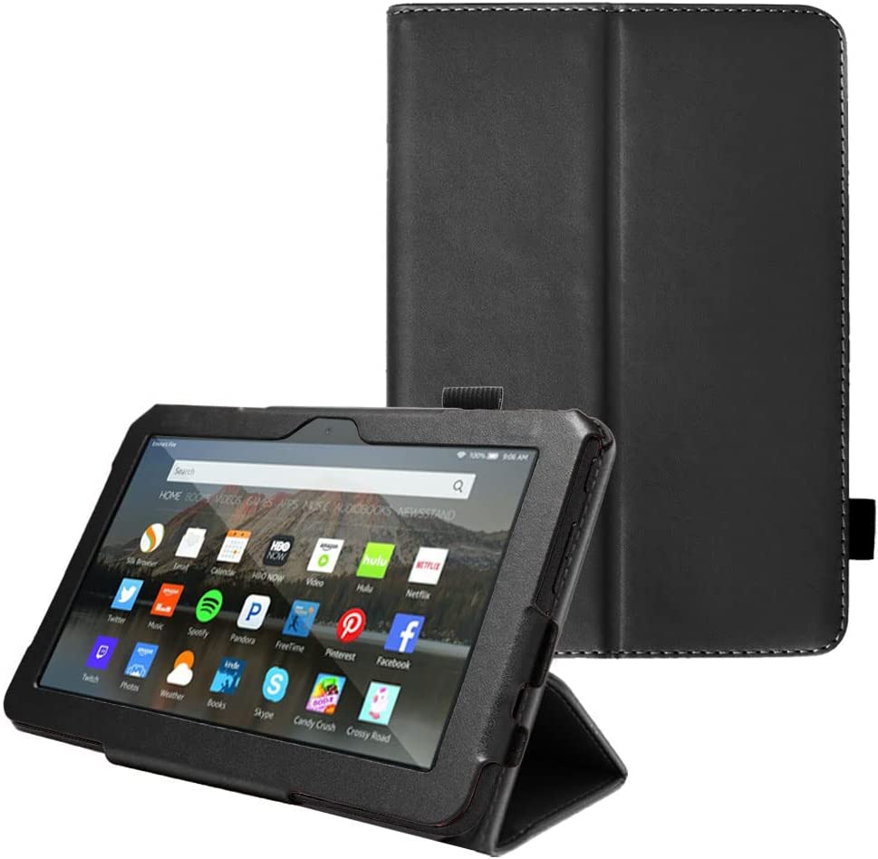 [Folio Case] Smart Cover Stand with Auto Sleep/Wake & Hand Strap For New Amazon Fire 7" (12th Generation / 2022)