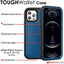 Tough Armoured Wallet 360 ShockProof Case with Card Slots & Stand for Apple iPhone 12, iPhone 12 Pro