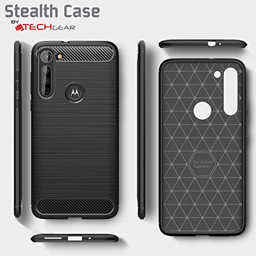 [Stealth Case] Motorola Moto G8 Soft Protective Slim Cover with Carbon Fibre Detailing