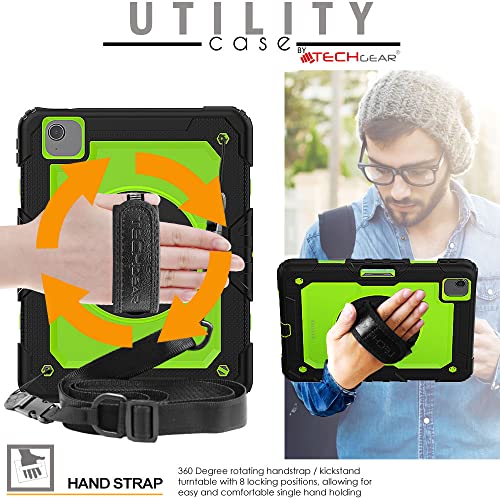 [UTILITY Case] Full Body Shockproof Case with Stand, Hand & Shoulder Strap for Apple iPad Air 5 / Air 4 10.9"