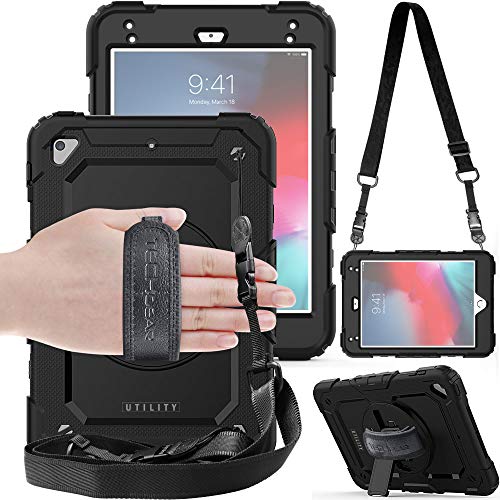 [UTILITY Case] Full Body Shockproof Case with Stand, Hand & Shoulder Strap for Apple iPad Mini 5 / iPad Mini 4