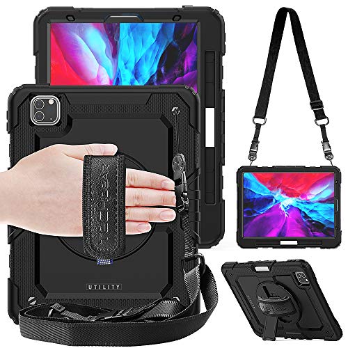 [UTILITY Case] Full Body Shockproof Case with Stand, Hand & Shoulder Strap for Apple iPad Pro 11" 2022 & 2021 [4th & 3rd Generations]