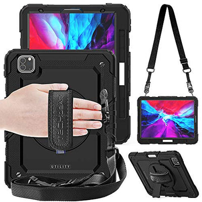 [UTILITY Case] Full Body Shockproof Case with Stand, Hand & Shoulder Strap for Apple iPad Pro 11" 2022 & 2021 [4th & 3rd Generations]