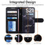 [Wallet Case] Protective Cover with Cash & Card Holder, Stand and Wrist Strap For Samsung Galaxy S21