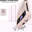 Samsung Galaxy Z Flip 4 / Flip 3 Case, Z Flip 4/3 Leather Case with Leather Finger Holder, Hard PC Shockproof Protective Bumper Case