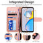 [Wallet Case] Protective Cover with Cash & Card Holder, Stand and Wrist Strap For Motorola Moto E32