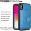 Tough Armoured Wallet 360 ShockProof Case with Card Slots & Stand for Apple iPhone XS Max
