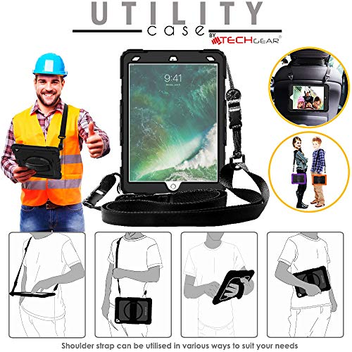 [UTILITY Case] Full Body Shockproof Case with Stand, Hand & Shoulder Strap for Apple iPad Air 3rd Gen 2019 / iPad Pro 10.5"