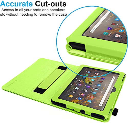 [Folio Case] Smart Cover Stand with Auto Sleep/Wake & Hand Strap For Amazon Fire HD 10" / HD 10" Plus (2021/11th Generation)