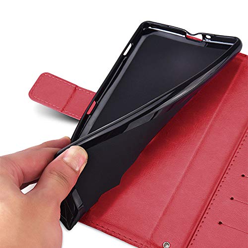 [Wallet Case] Protective Cover with Cash & Card Holder, Stand and Wrist Strap For Apple iPhone XS Max