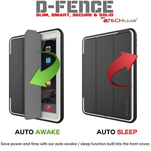 [D-FENCE Case] Tough & Rugged Smart Case For Apple iPad 9.7" (2018 / 2017)