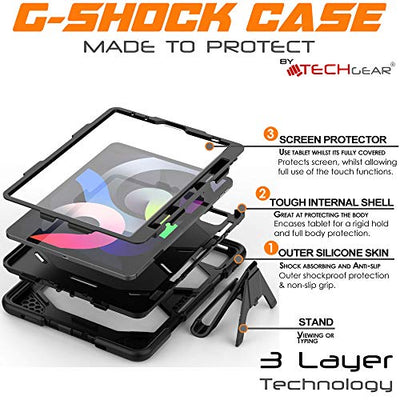 [G-SHOCK Case] Heavy Duty Long Survival Screen Protector Case iPad Air 5 / 4 10.9" (2022 / 2020)