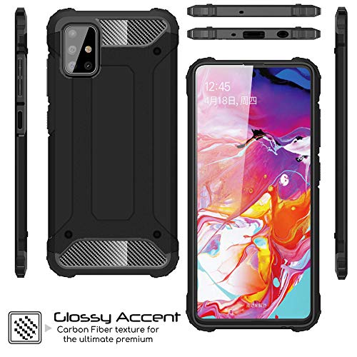 [Tough Armoured Case] ShockProof Dual-Layer Protective Heavy Duty Cover for Samsung Galaxy A51